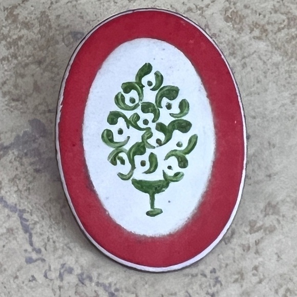 Vintage Enamel on Copper Pin Tree of Life - Picture 4 of 4